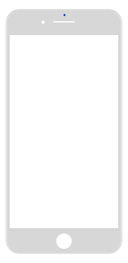 Apple iPhone 8 Plus Екранно стъкло с OCA рамка и лепило, бяло