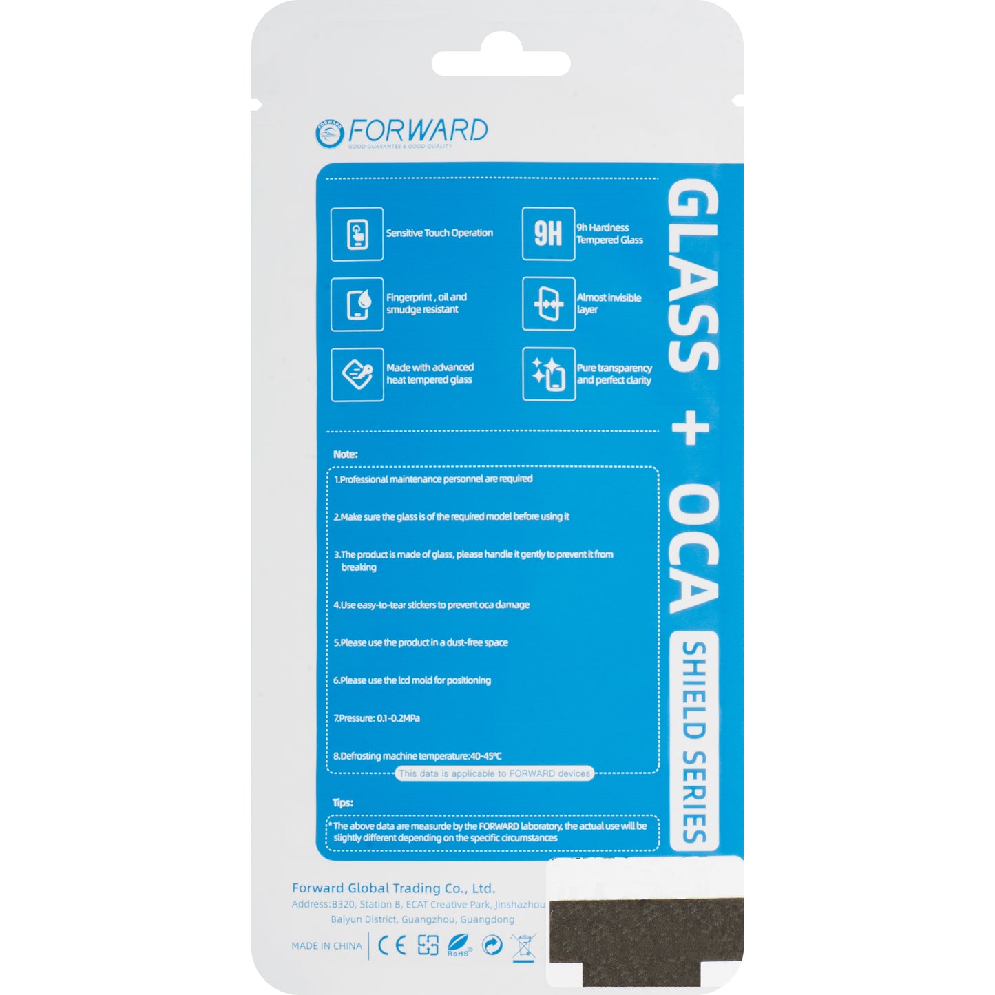 Стъклен екран + OCA Forward Shield за Samsung Galaxy S23+ S916, Черен