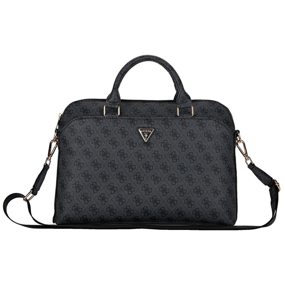 Чанта Guess 4G Triangle Logo за лаптоп 15 инча, черна