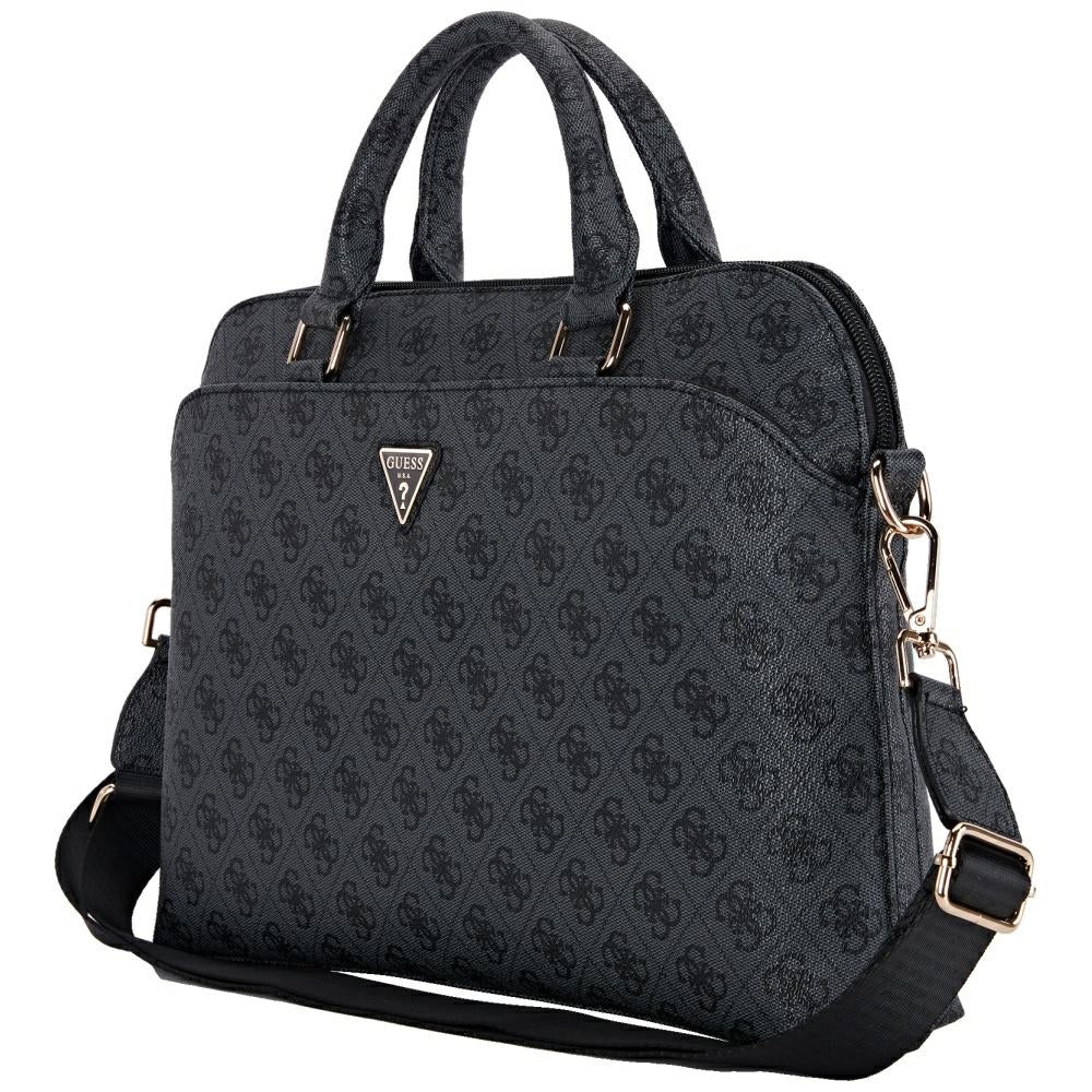 Чанта Guess 4G Triangle Logo за лаптоп 15 инча, черна