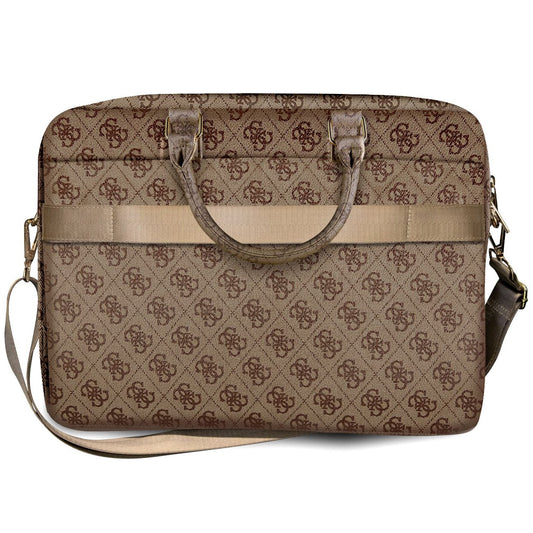 Чанта Guess 4G Metal Logo за лаптоп 15inch - 16inch, кафява