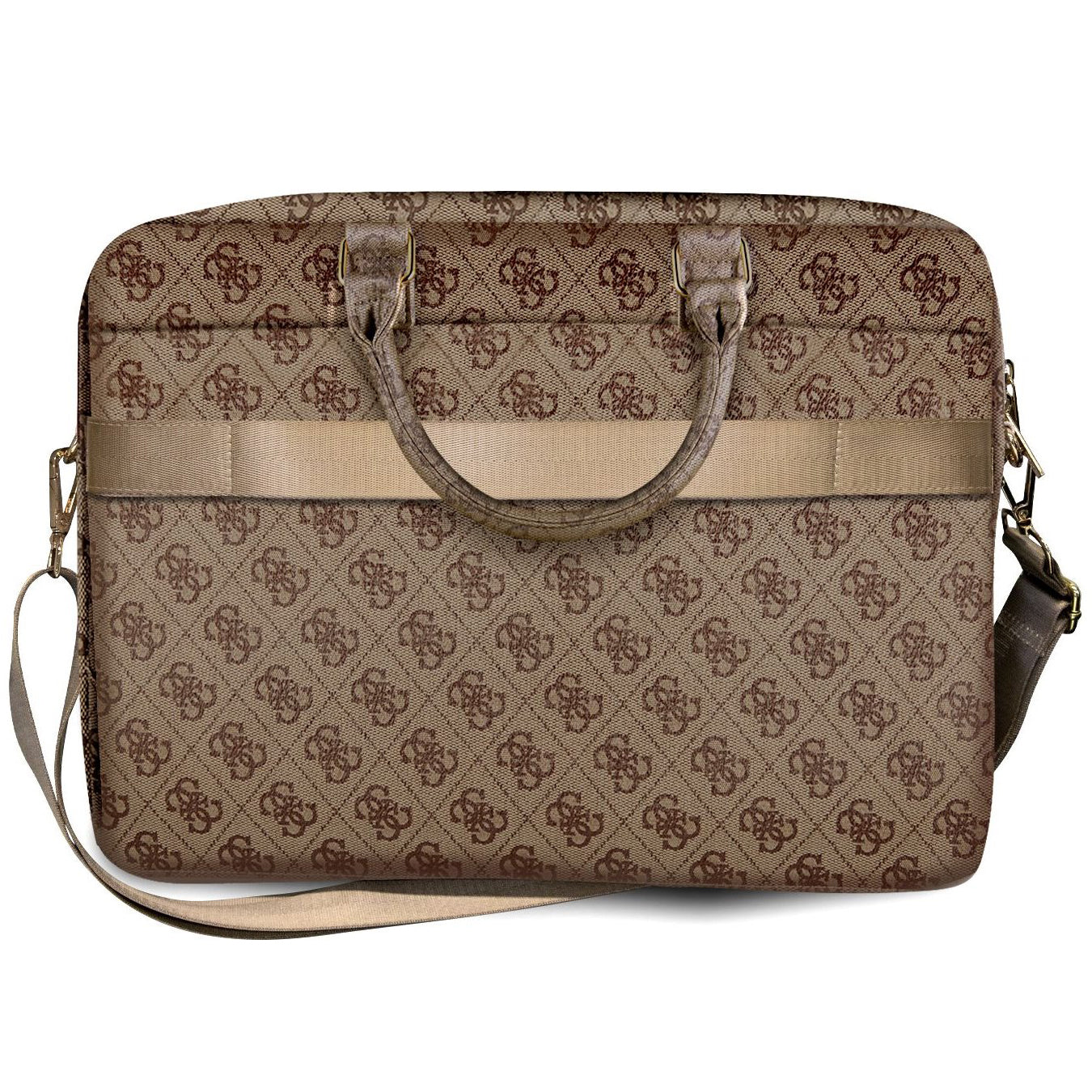 Чанта Guess 4G Metal Logo за лаптоп 15inch - 16inch, кафява