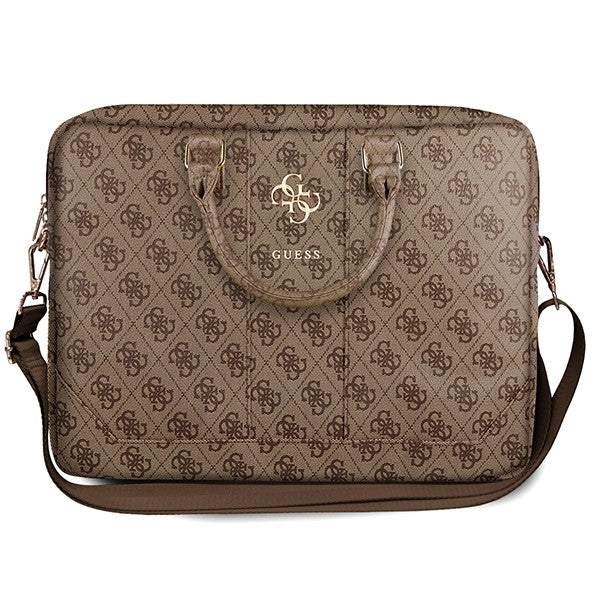 Чанта Guess 4G Metal Logo за лаптоп 15inch - 16inch, кафява