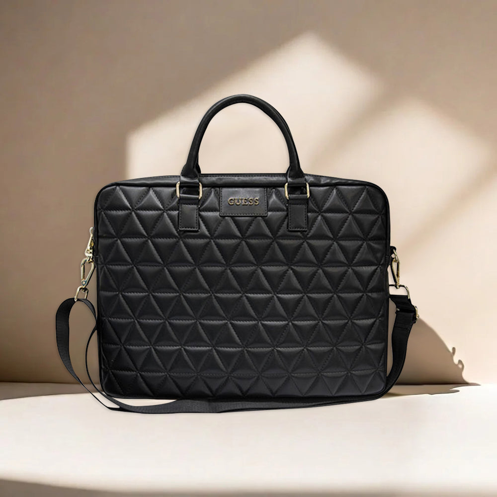 Guess Quilted Bag for 15-inch Laptop, Pink