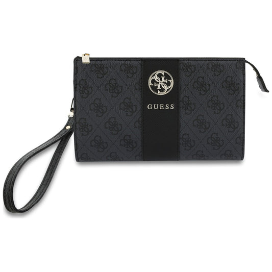 Универсална чанта за телефон, Guess, 4G Round Classic Logo Stripe, черна