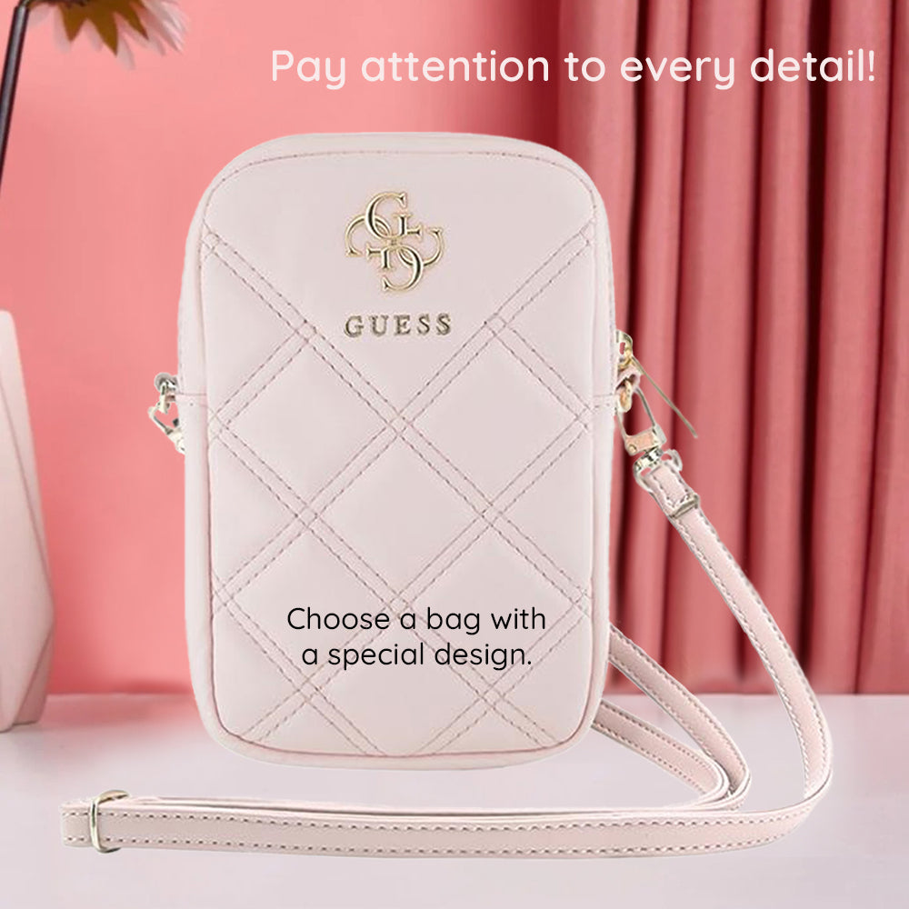 Чанта Универсална за Телефон, Guess, Quilted 4G, Черна
