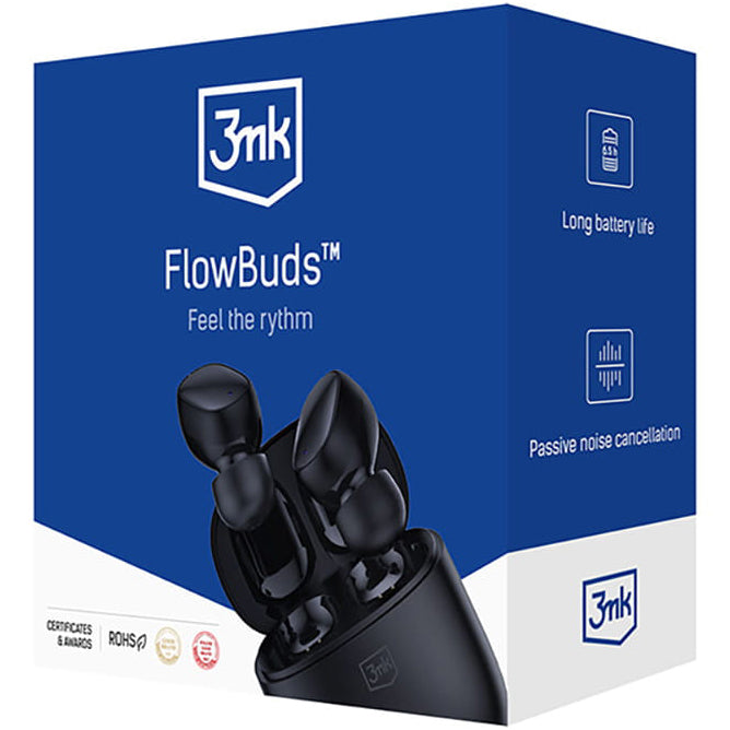 Handsfree Bluetooth 3MK FlowBuds, TWS, Черен