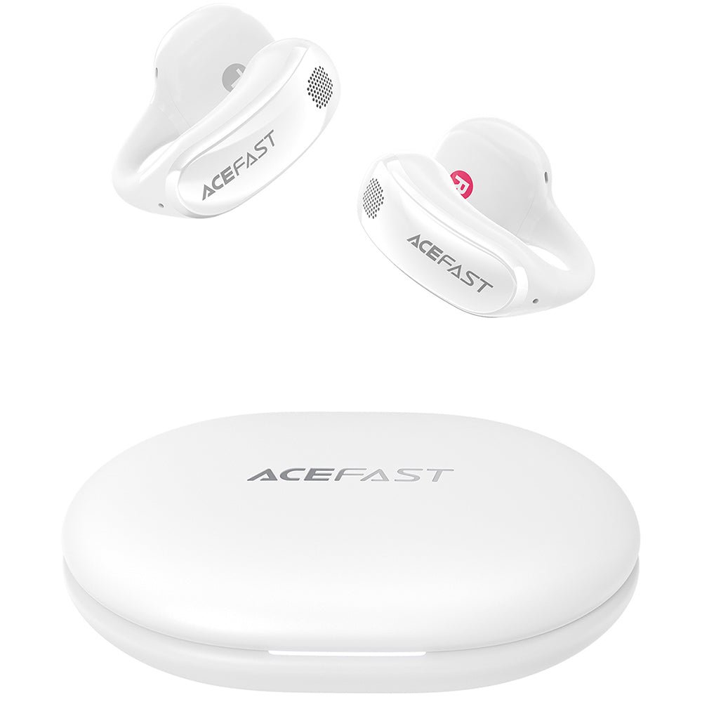 Handsfree Bluetooth Acefast Aceclip Pro, TWS, Бял