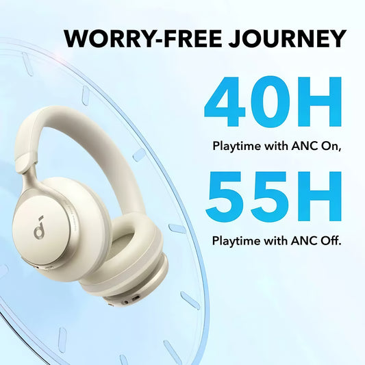 Handsfree Bluetooth Anker SoundCore Space On, MultiPoint, A2DP, ANC, Бял A3035G21