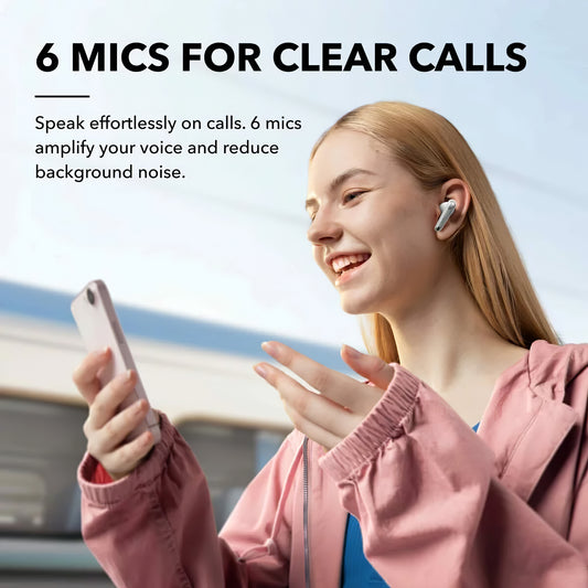 Bluetooth хендсфри Bluetooth Anker SoundCore Liberty 4 NC, TWS, ANC, MultiPoint, бял A3947G21