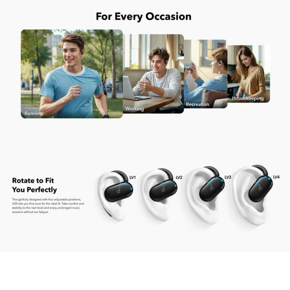 Handsfree Bluetooth Anker SoundCore V20i, TWS, Бял A3876G21