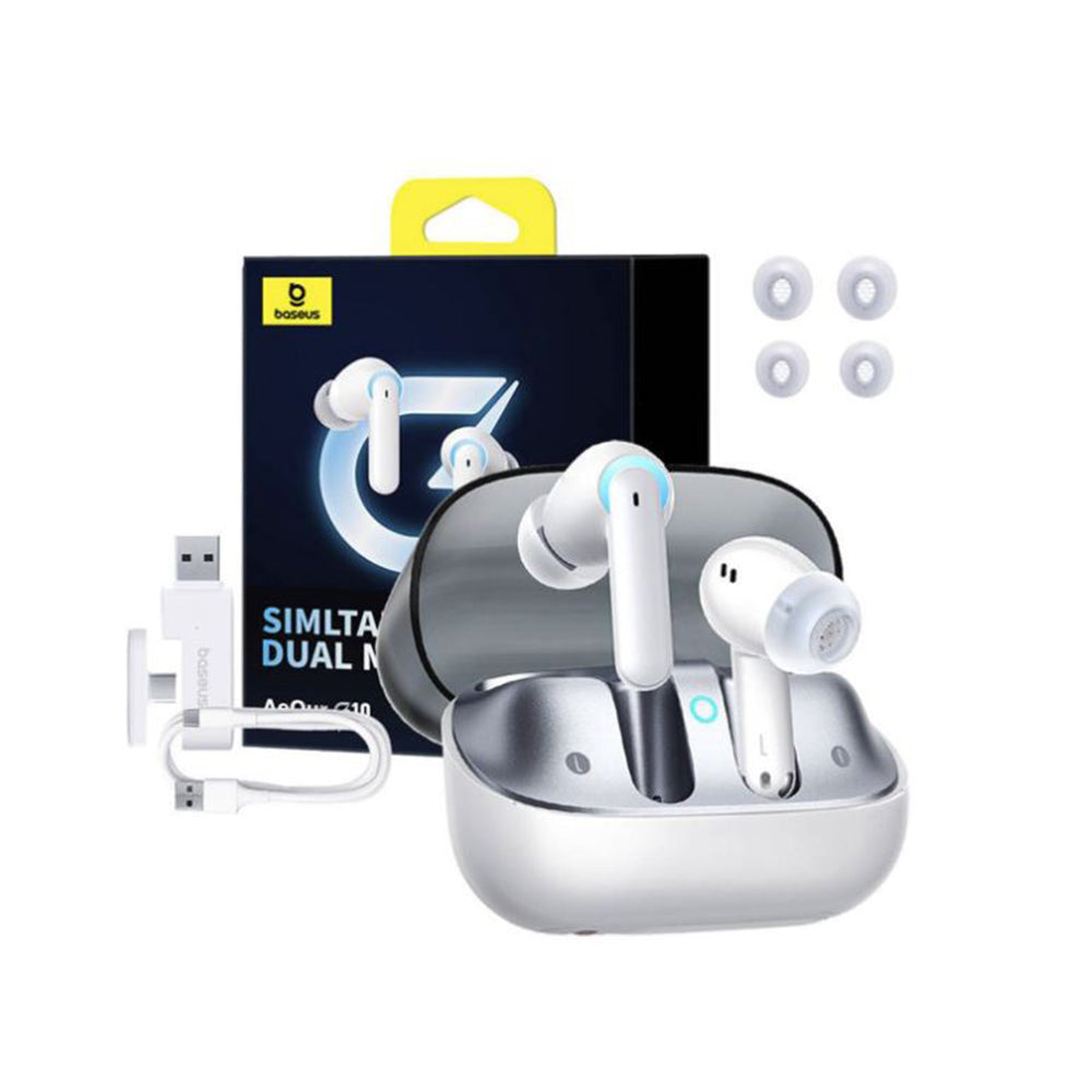 Handsfree Bluetooth Baseus AeQur G10, TWS, Бял A00055400221-00