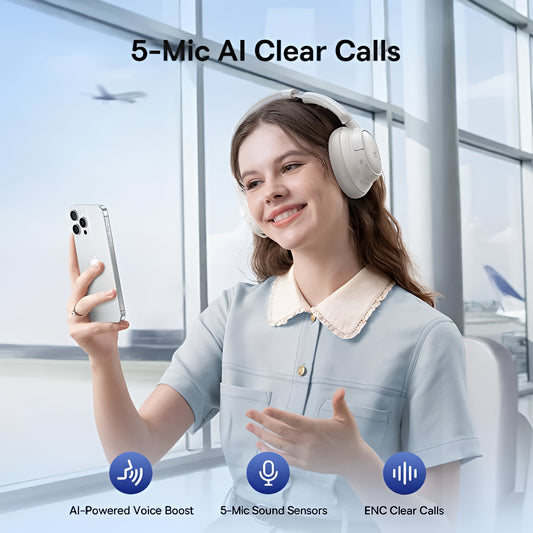 Handsfree Bluetooth Baseus Bass BH1 NC, MultiPoint, A2DP, ANC, Бял A0203702