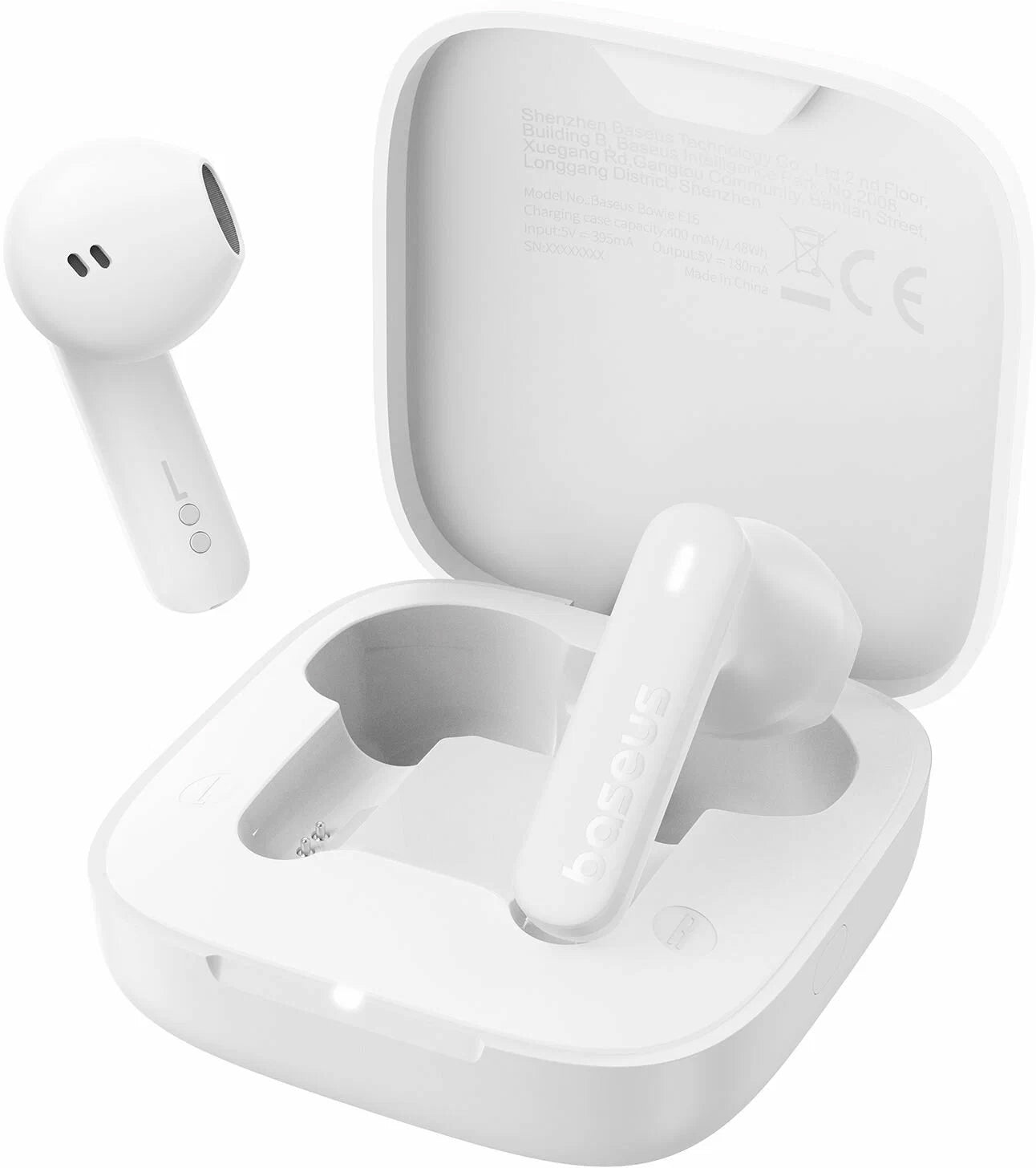 Свободни ръце Bluetooth Bluetooth Baseus Bowie E16, TWS, бял A00061900223-00