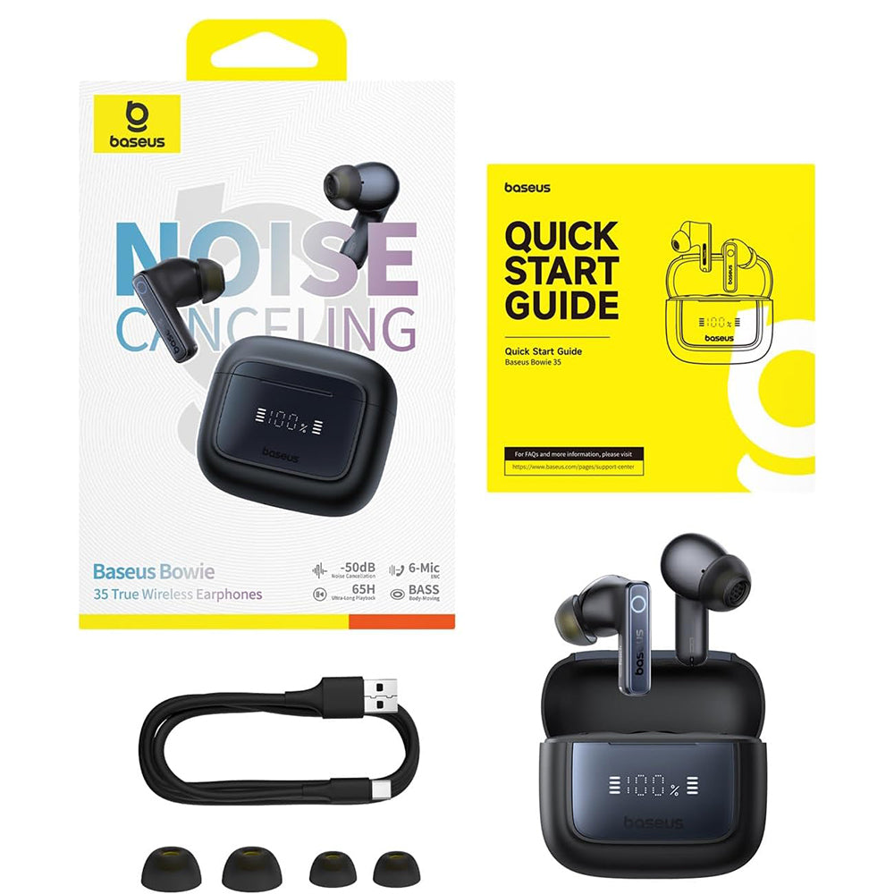 Handsfree Bluetooth Baseus Bowie 35, TWS, Черен A00073800123-00