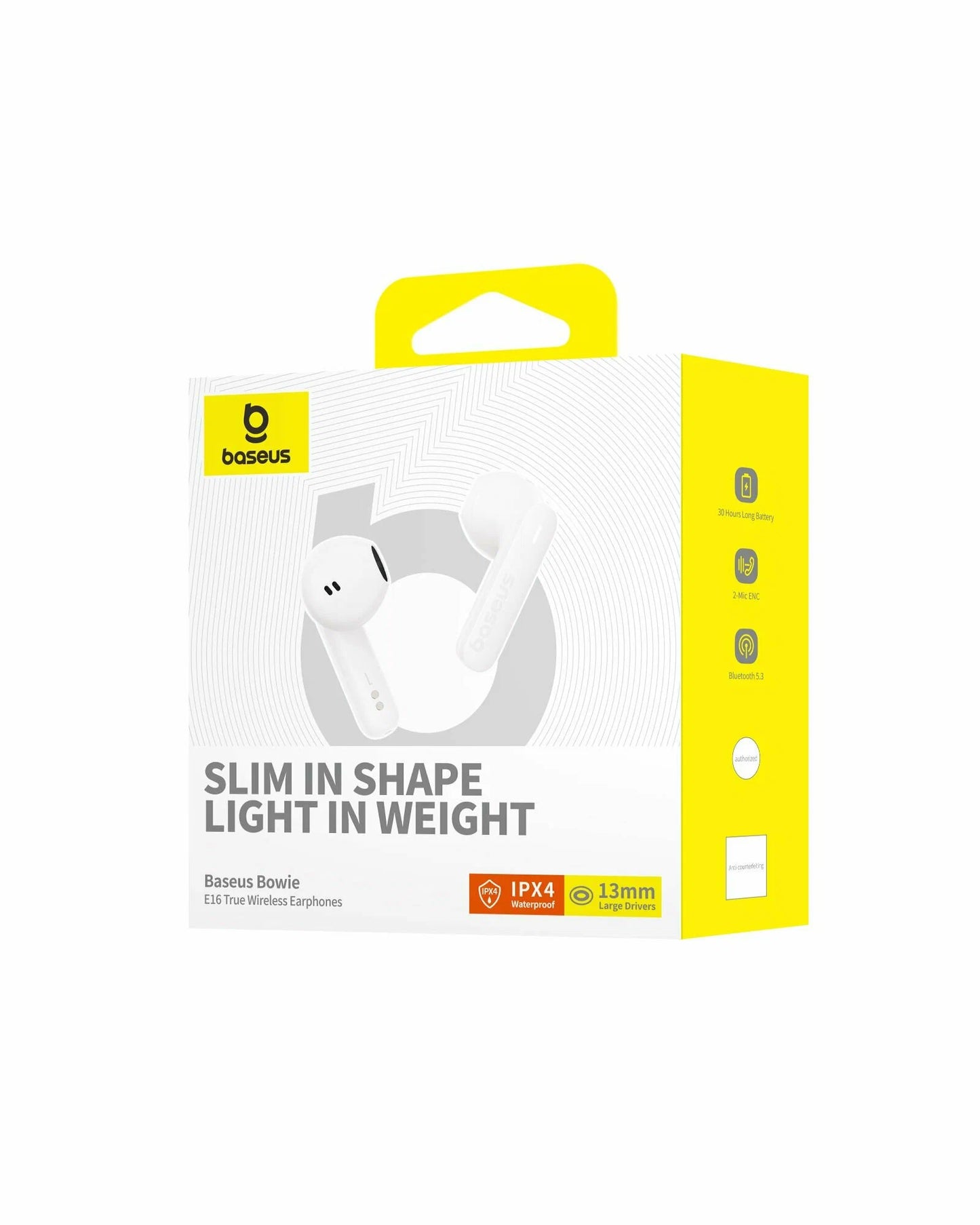 Свободни ръце Bluetooth Bluetooth Baseus Bowie E16, TWS, бял A00061900223-00