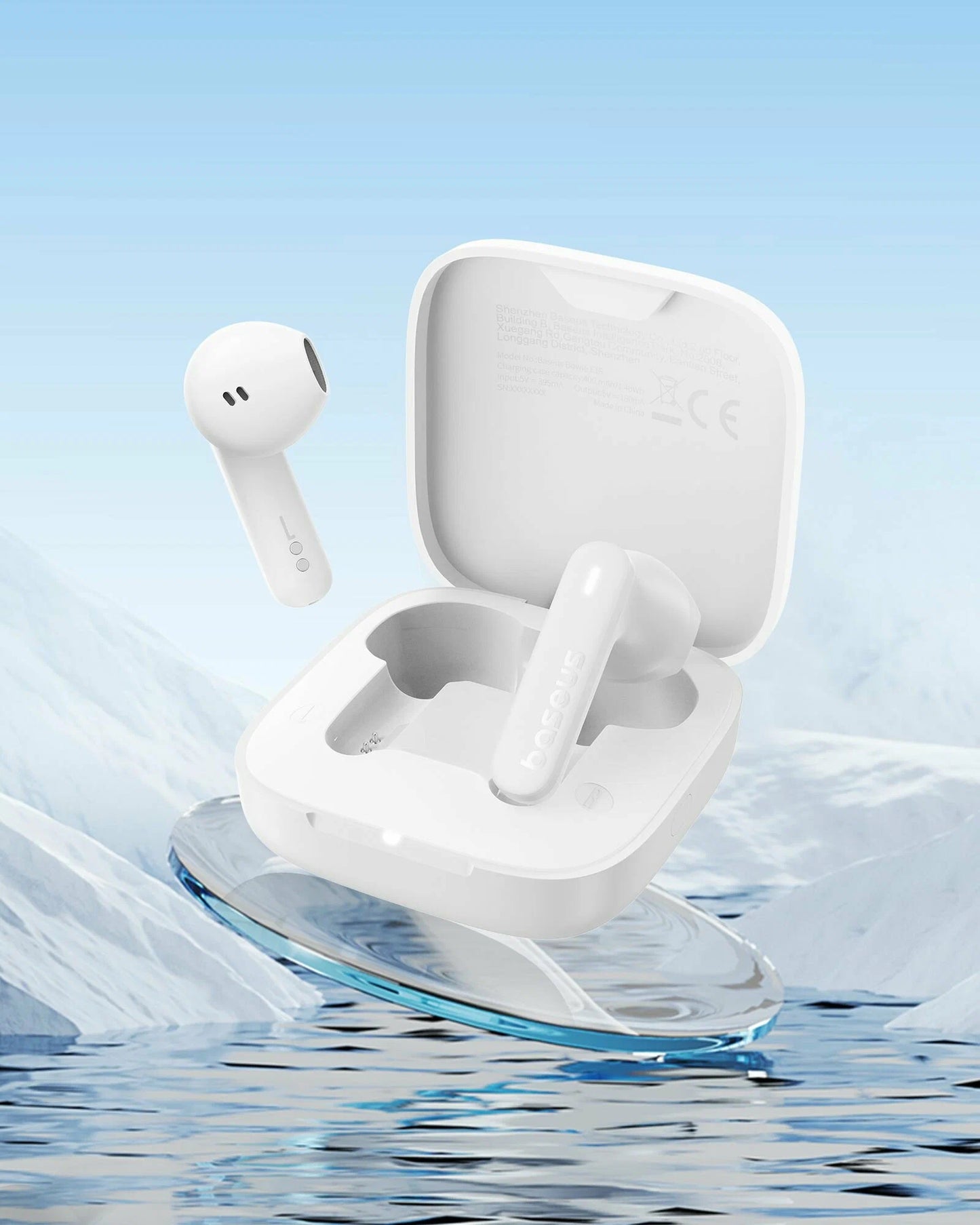 Свободни ръце Bluetooth Bluetooth Baseus Bowie E16, TWS, бял A00061900223-00