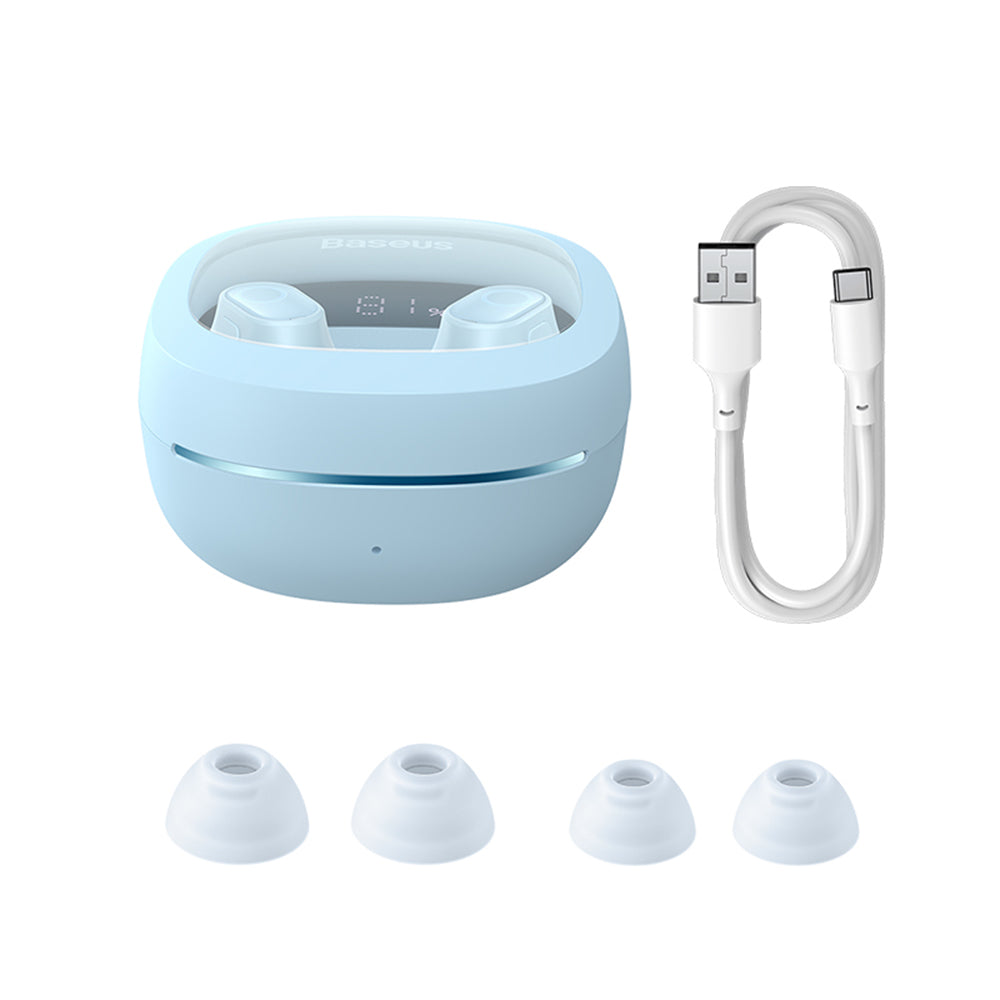 Handsfree Bluetooth Baseus WM02+, TWS, Син NGTW370303