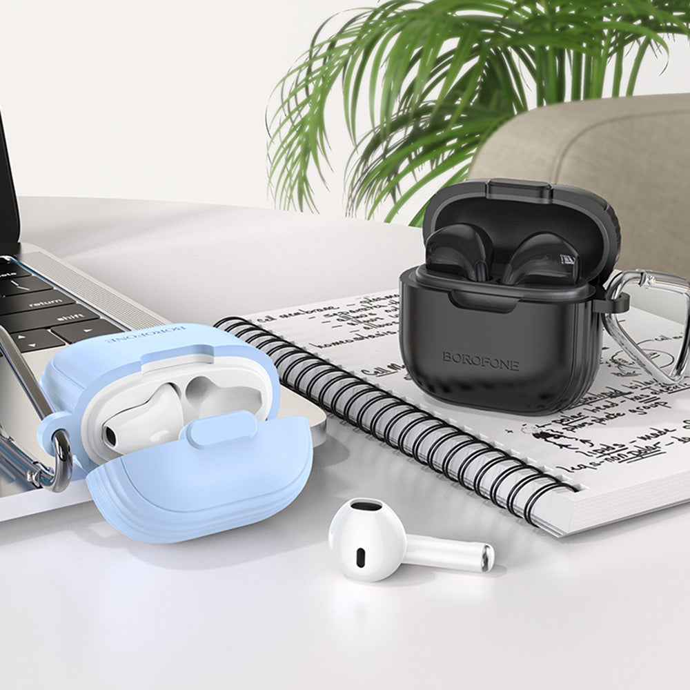 Bluetooth слушалки със свободни ръце BW29, TWS, черни