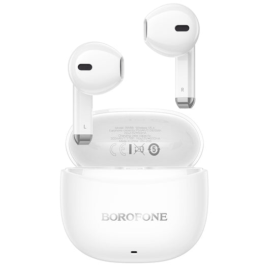 Handsfree Bluetooth Borofone BW88 Deep Rhyme, TWS, Бял
