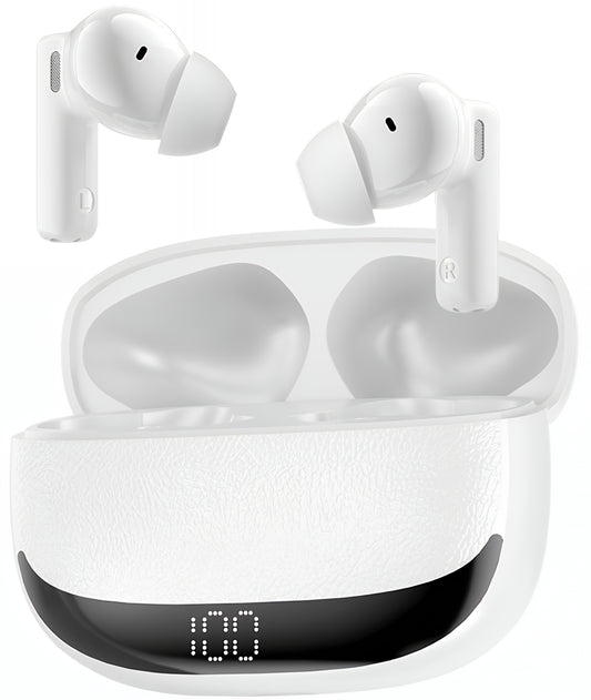 Bluetooth Handsfree BWOO BW40, TWS, ANC, Бял