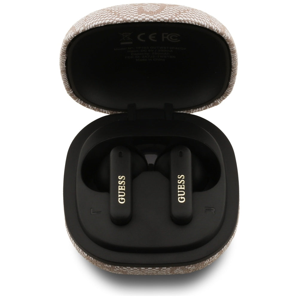 Handsfree Bluetooth Guess 4G Classic Metal Logo, TWS, Розов