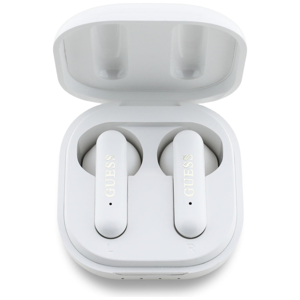 Handsfree Bluetooth Guess 4G Metal Logo, TWS, Бял