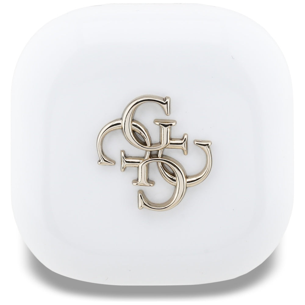 Handsfree Bluetooth Guess 4G Metal Logo, TWS, Бял
