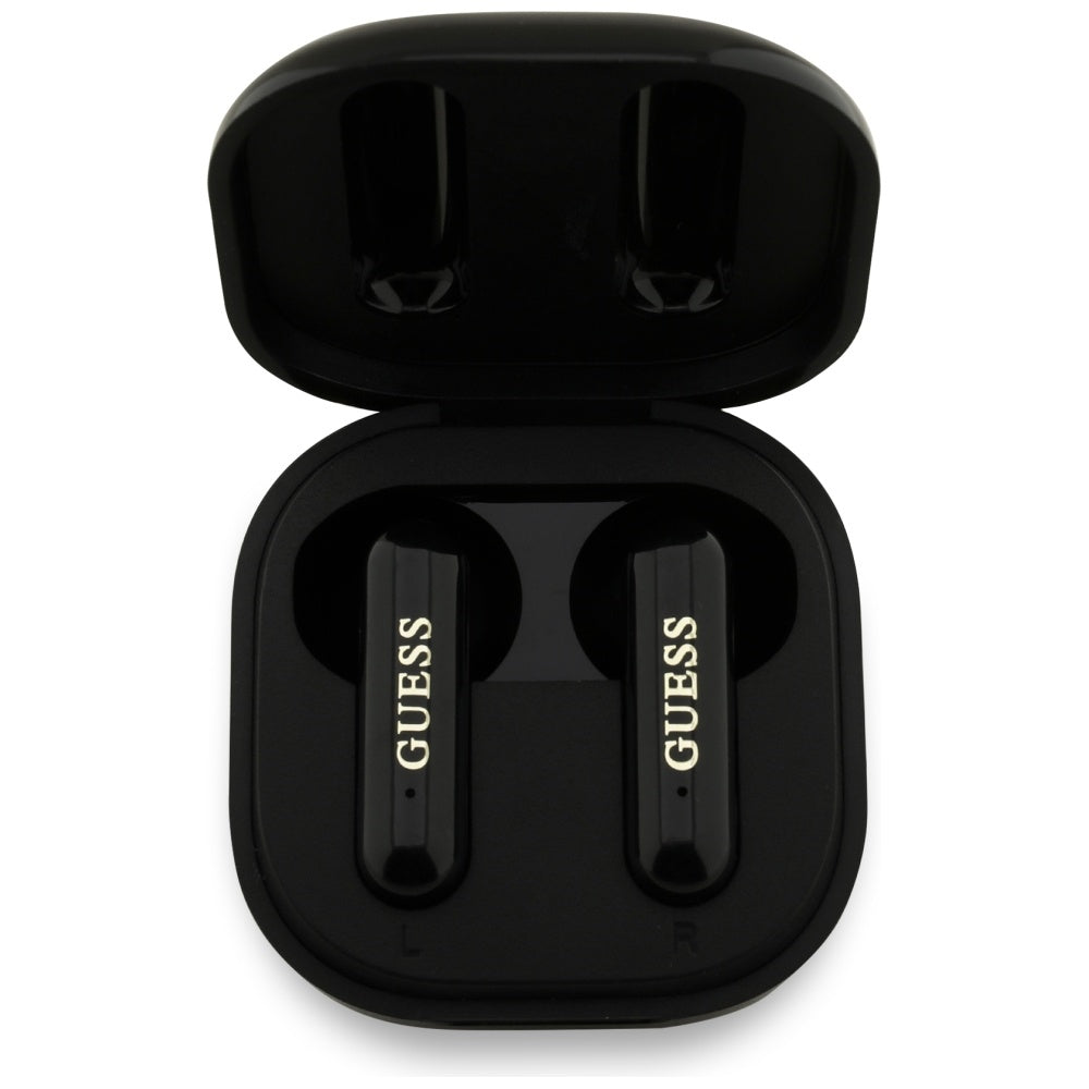 Handsfree Bluetooth Guess 4G Metal Logo, TWS, Черен