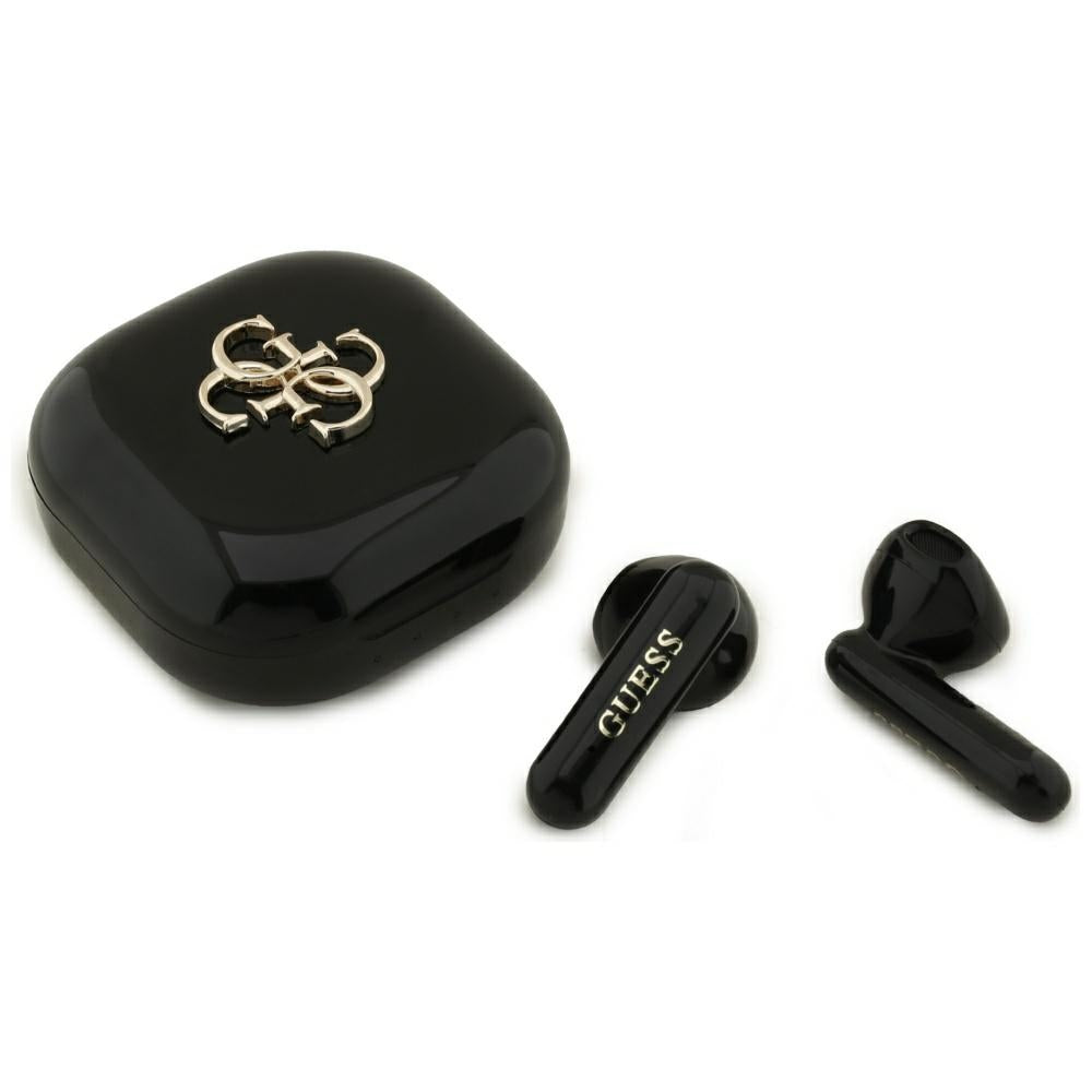 Handsfree Bluetooth Guess 4G Metal Logo, TWS, Черен