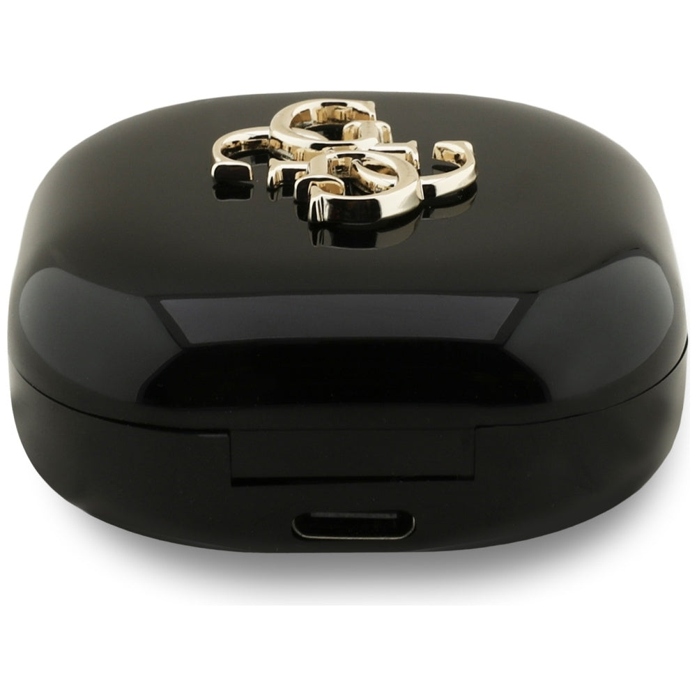 Handsfree Bluetooth Guess 4G Metal Logo, TWS, Черен