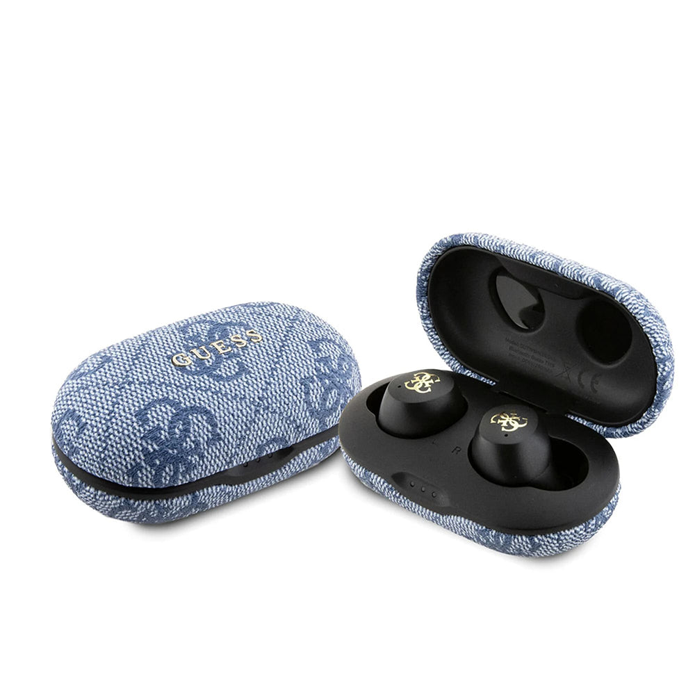 Handsfree Bluetooth Guess 4G Metal, TWS, Син