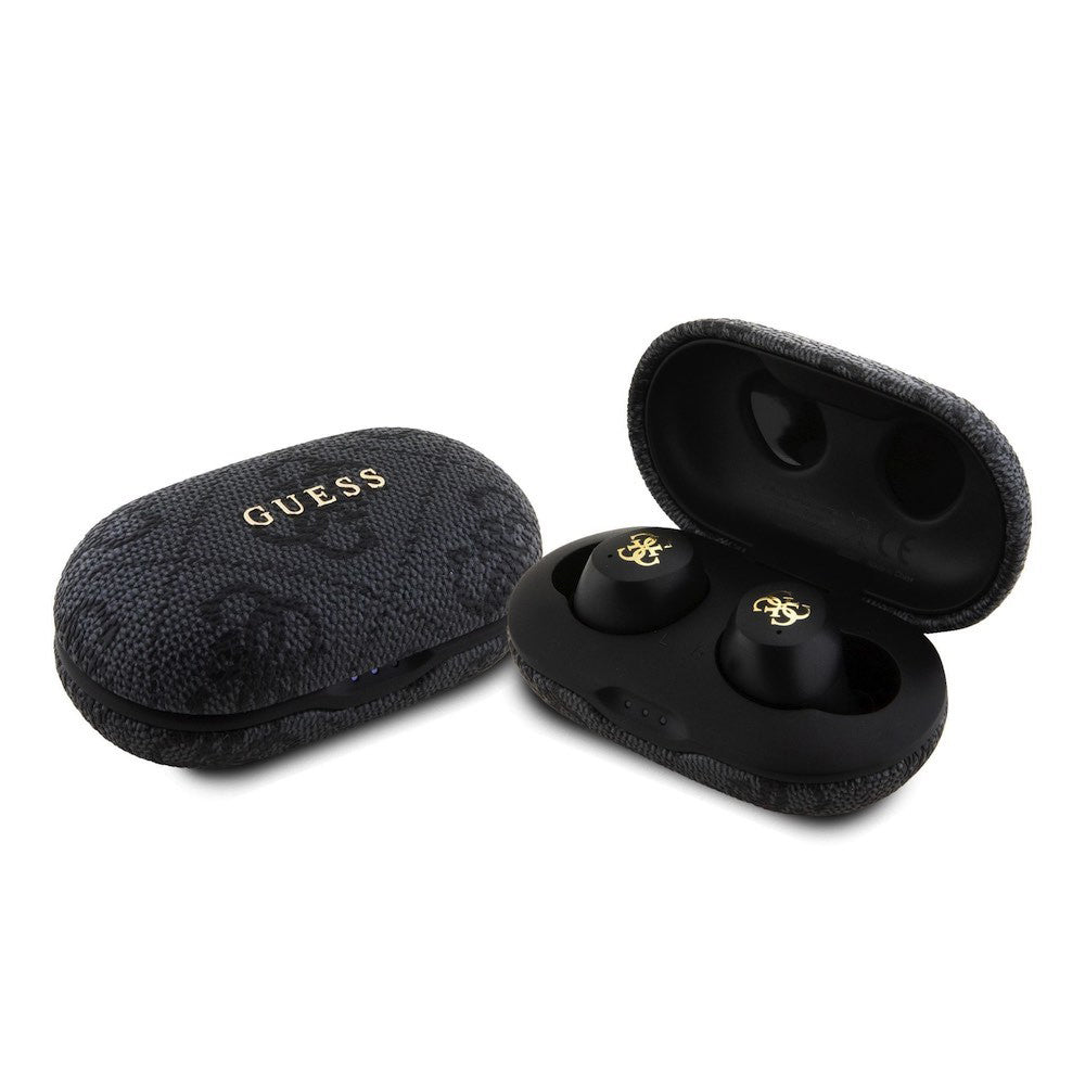 Handsfree Bluetooth Guess 4G Metal, TWS, Черен