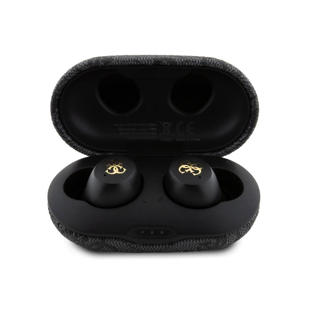 Handsfree Bluetooth Guess 4G Metal, TWS, Черен