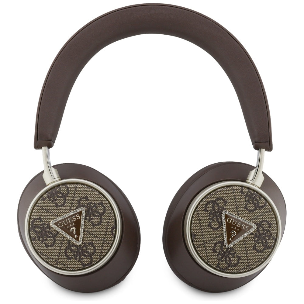 Handsfree Bluetooth Guess 4G Gold Triangle Logo, A2DP, Кафяв