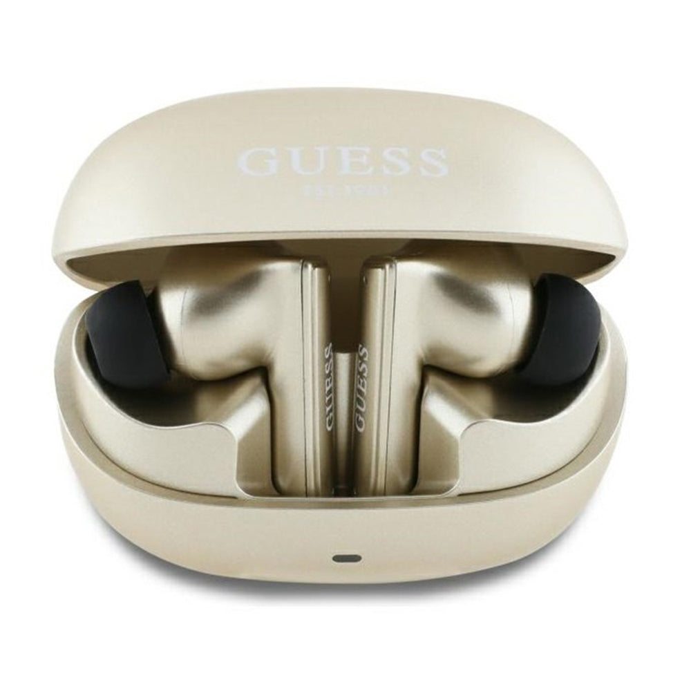 Handsfree Bluetooth Guess Capsule Printed Logo, TWS, ANC, Златист