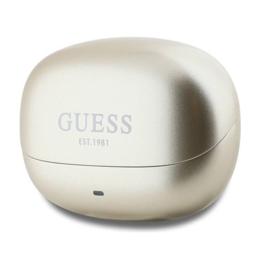 Handsfree Bluetooth Guess Capsule Printed Logo, TWS, ANC, Златист