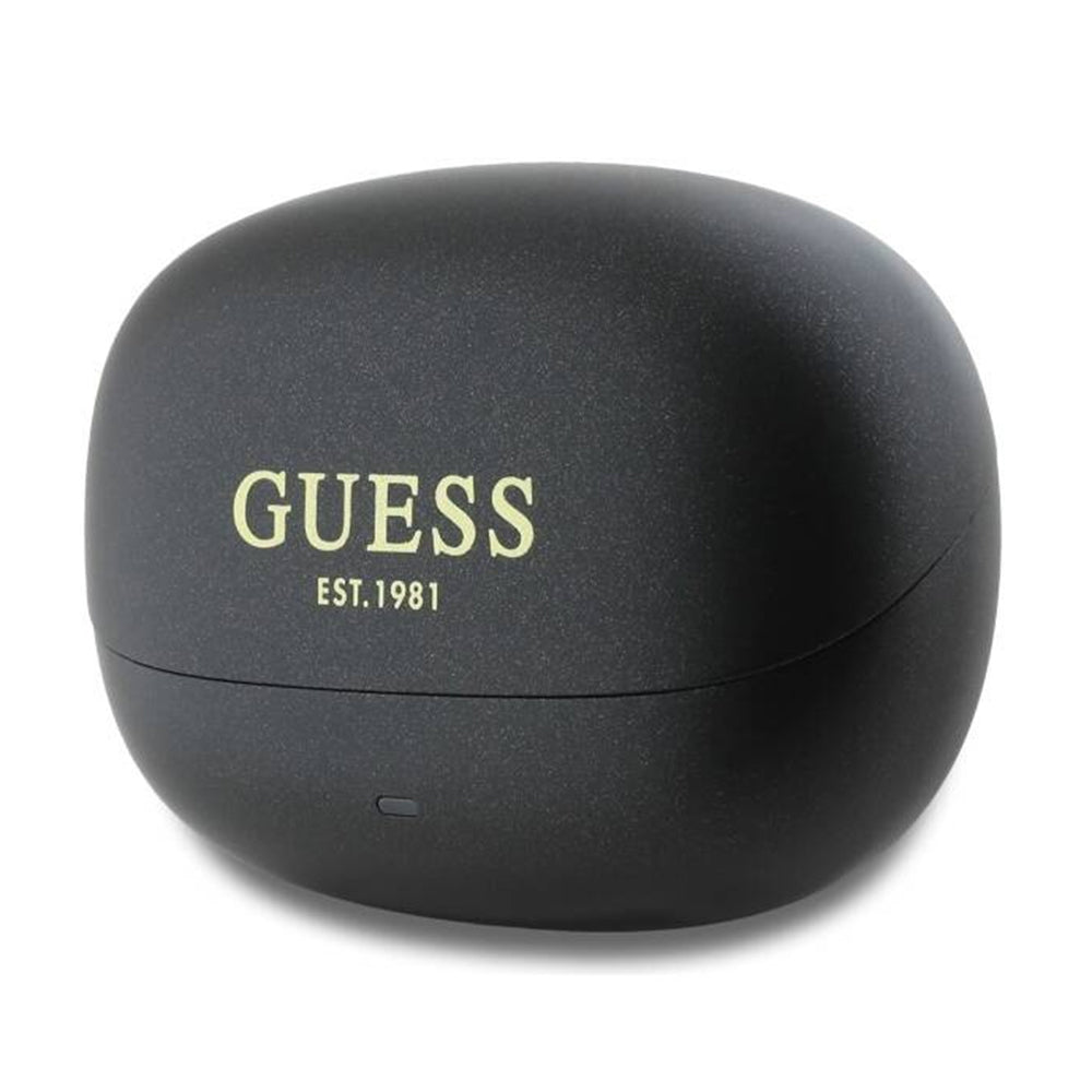Handsfree Bluetooth Guess Capsule Printed Logo, TWS, ANC, Черен