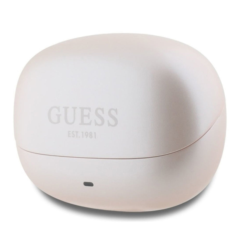 Handsfree Bluetooth Guess Capsule Printed Logo, TWS, ANC, Розов