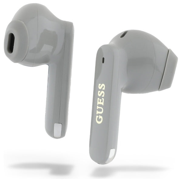 Handsfree Bluetooth Guess с удължено металическо лого, TWS, Сив