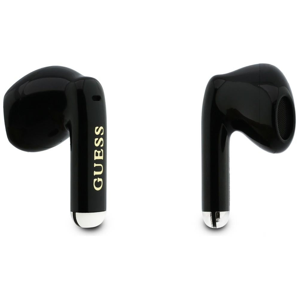 Безжични слушалки Bluetooth Guess Glossy Gold Line Classic, TWS, Черен