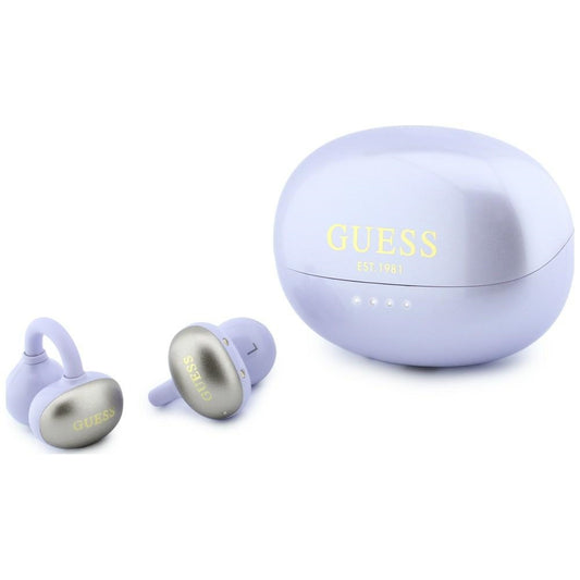 Handsfree Bluetooth Guess Метален завършек Електроплатирани части Класически, TWS, Лилав