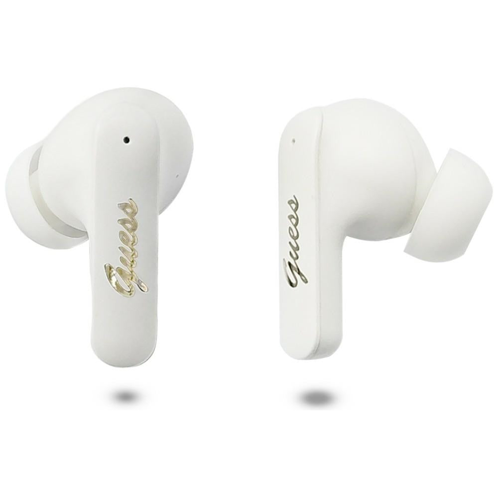 Handsfree Bluetooth Guess Script Metal Logo, TWS, Бял