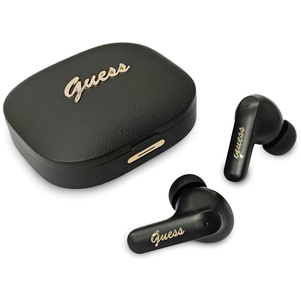 Handsfree Bluetooth Guess Script Metal Logo, TWS, Черен