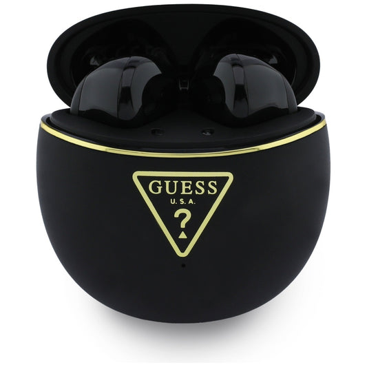 Handsfree Bluetooth Guess Script Print, TWS, Черен