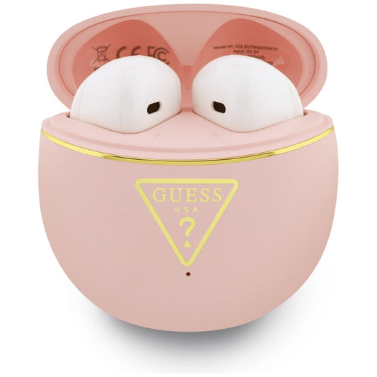 Handsfree Bluetooth Guess Script Print, TWS, Розов