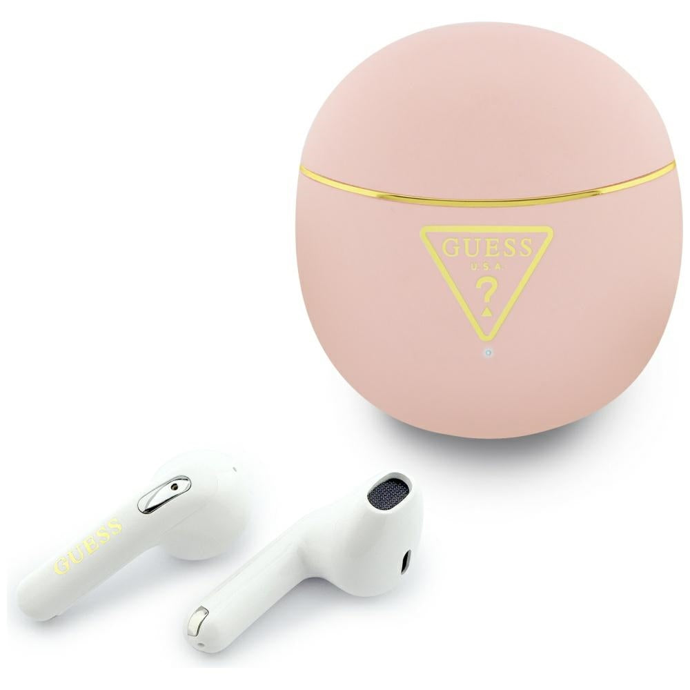 Handsfree Bluetooth Guess Script Print, TWS, Розов