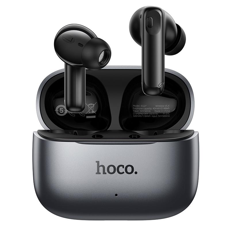 Слушалки Bluetooth HOCO EQ27 AI Translation, TWS, ANC, Сиви