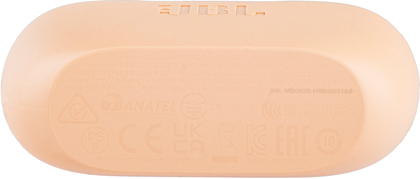 Handsfree Bluetooth JBL Wave Buds, TWS, Бежов JBLWBUDSBEG