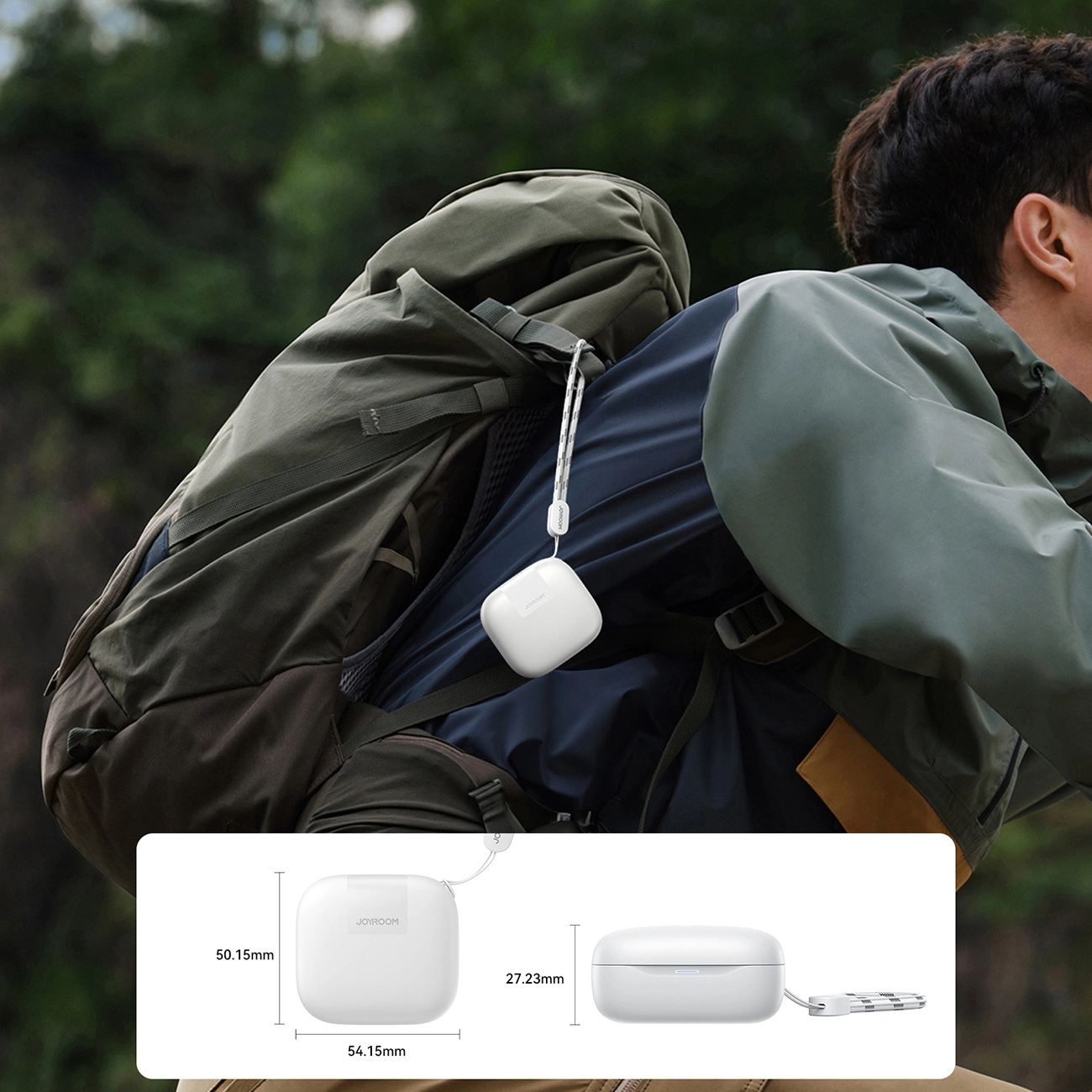 Безжични слушалки Bluetooth Joyroom Jdots JR-DB3, TWS, бели